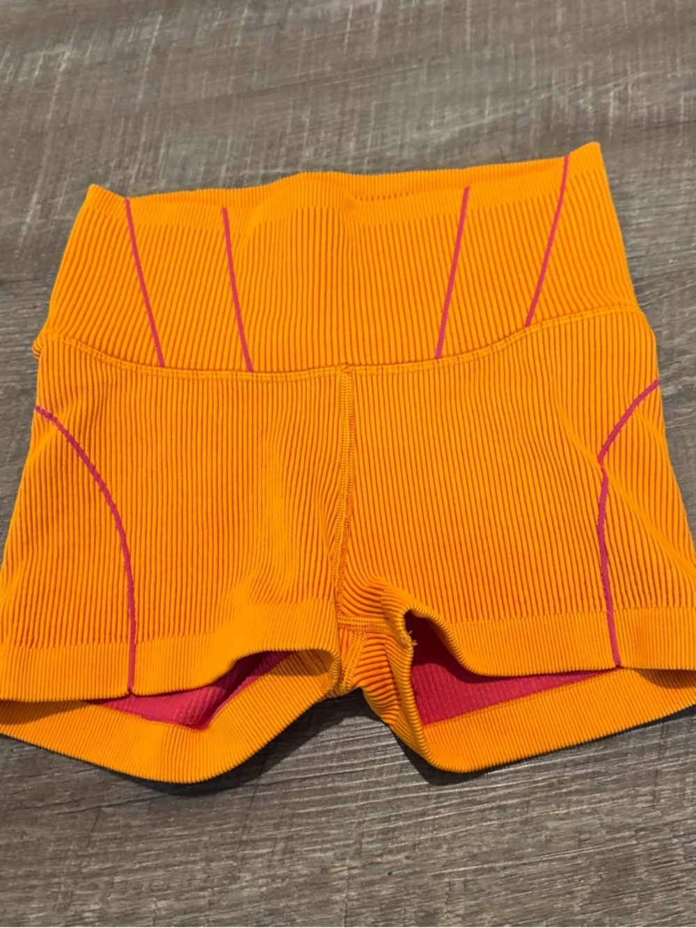 Aerie Orange Ribbed Shorts
